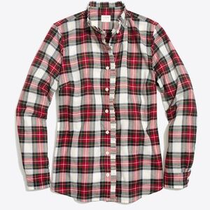 J.Crew Plaid Button-Down Shirt | 100% Cotton | XS
